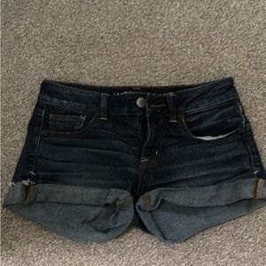 American Eagle 2 Dark Denim Cuffed Shorts